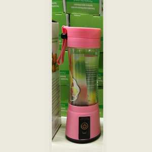 Electric Portable Juicer Blender Cup, Household Fruit Mixer with Six  Blades, 380ml USB Rechargeable Juice Blender, Pink